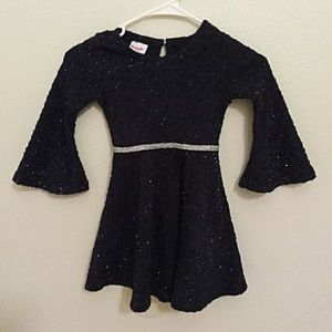 Dark blue shiney girls dress